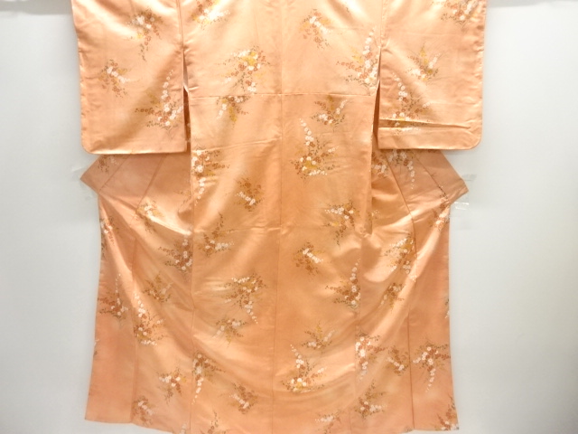 JAPANESE KIMONO / KOMON / UNUSED / FLORAL PLANTS